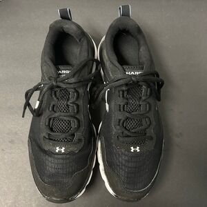 Under Armour Charged Assert 9 Running Shoes Mens Size 8 Black White Good 3024590